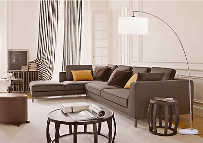 Streamdale 78" Silver Arch Floor Lamp With Kd Shade with Double Box (1 Piece)