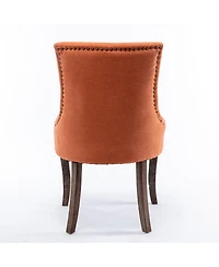 Streamdale Furniture Set of 2 Ultra Side Dining Chairs, Orange