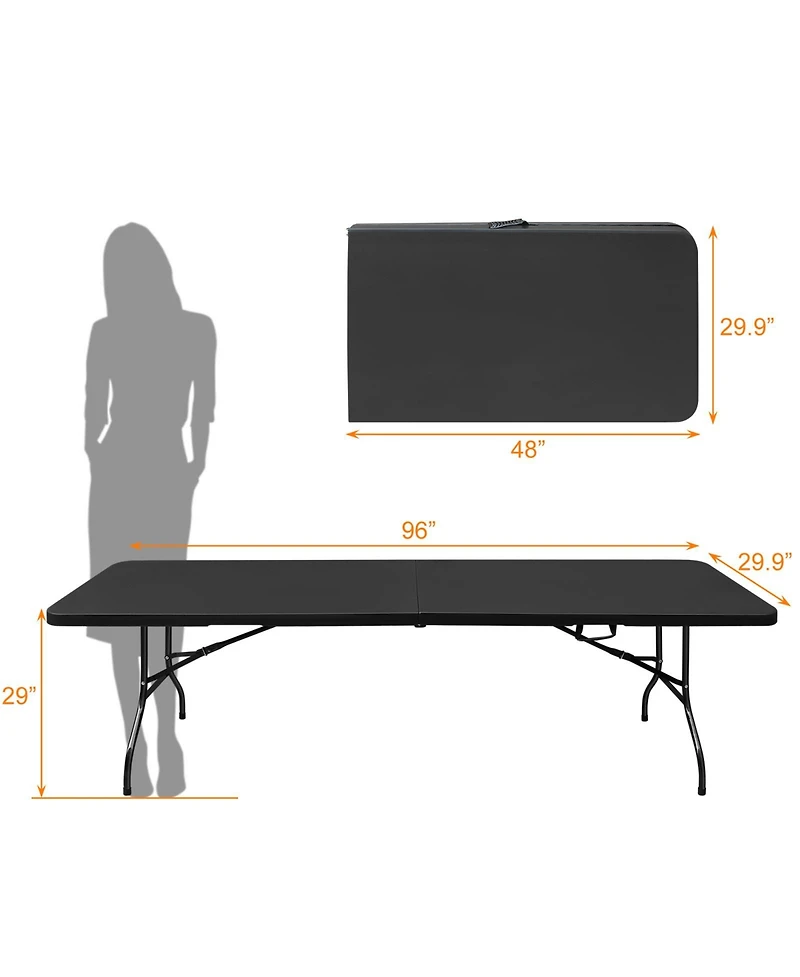 Streamdale Portable Plastic Camping Table, High Load Bearing Foldable Black Table