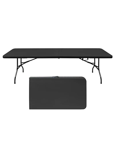 Streamdale Portable Plastic Camping Table, High Load Bearing Foldable Black Table