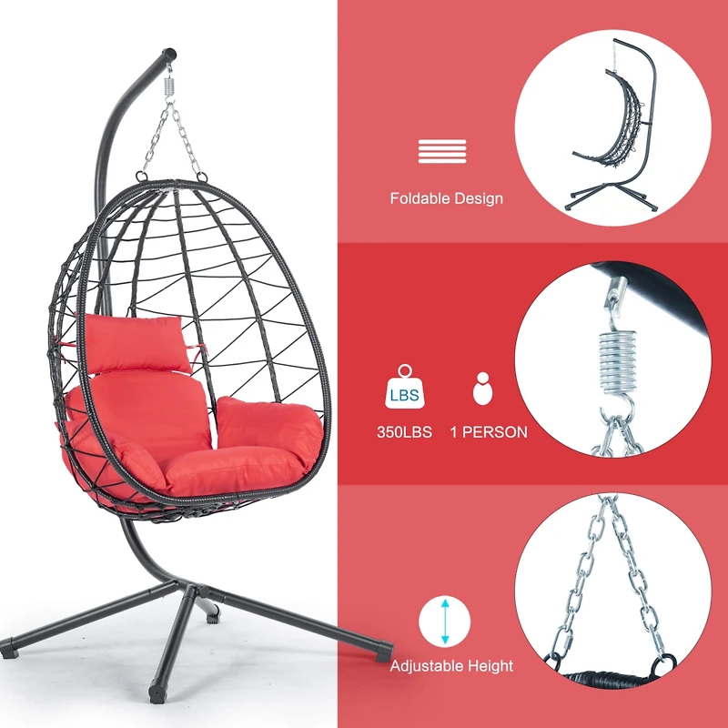 Streamdale Egg Chair with Stand for Indoor and Outdoor Use