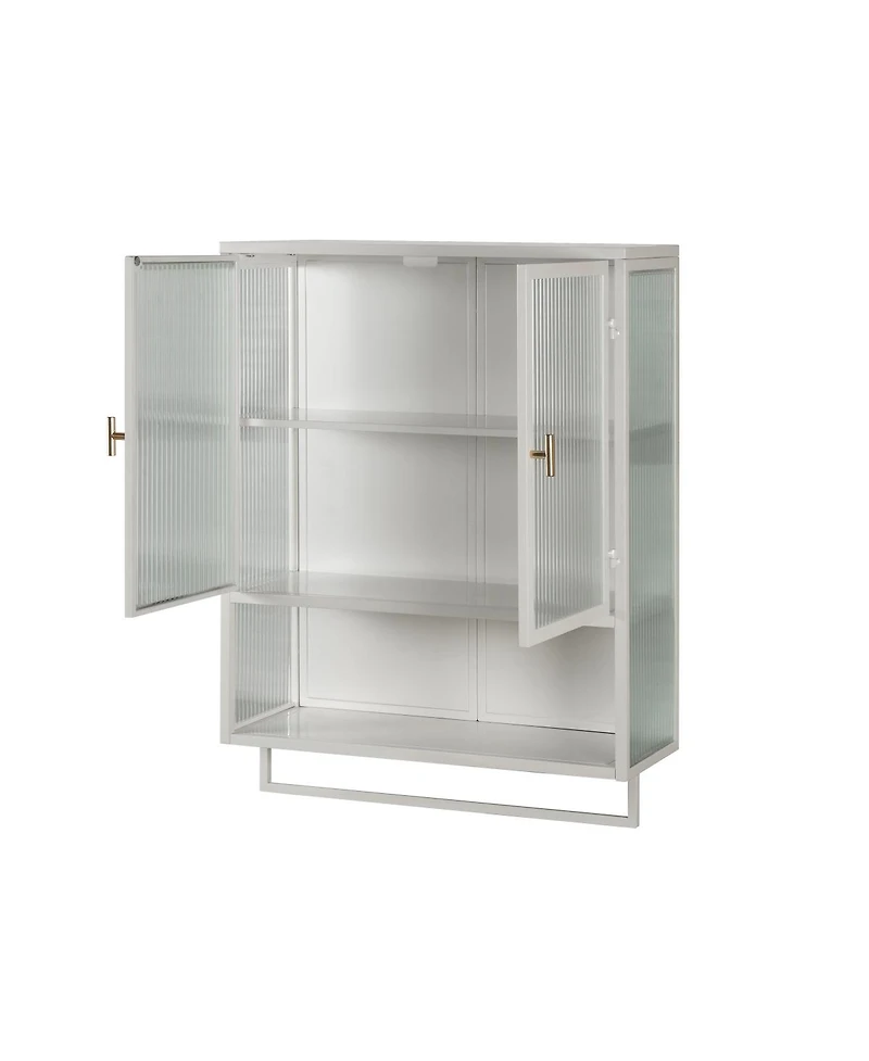 Streamdale Furniture Modern Two-Door Wall Cabinet with Glass Doors