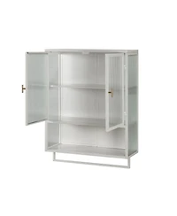 Streamdale Furniture Modern Two-Door Wall Cabinet with Glass Doors