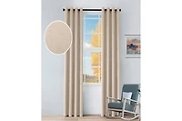 Superior Senna Textured Curtain Set of 2 Panels with Grommet Header, 52" X 108"