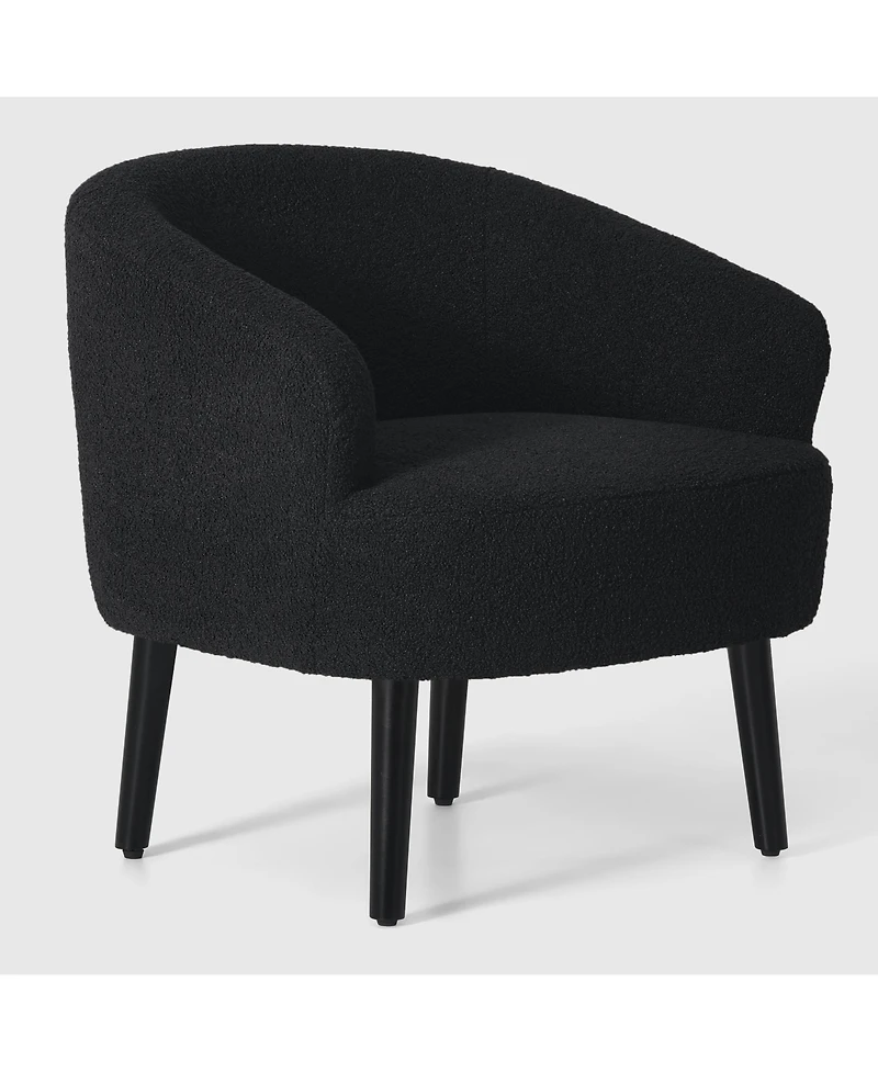 29" Wide Mid Century Modern Club Barrel Accent Armchair