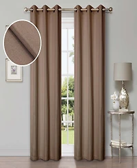 Superior Linen-Inspired Classic Room Darkening Modern Fade Resistant -Piece Curtain Set with Grommet Header Top