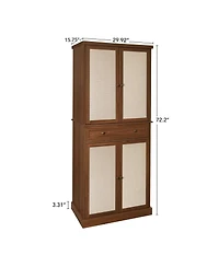 Streamdale Furniture 4 Door Cabinet With 1 Drawer, With 4 Adjustable Inner Shelves, Storage Cabinet