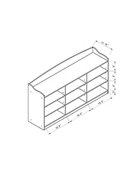 Simplie Fun Shoe Bench Dark Taupe