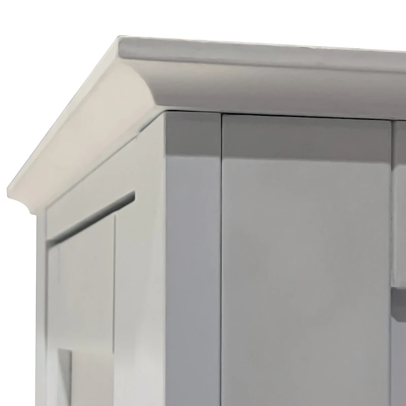 Streamdale White Freestanding Tower Cabinet with 2 Shutter Doors