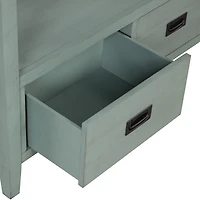 Streamdale Furniture 36" Farmhouse Pine Wood Console Table Entry Sofa Table With 4 Drawers & 1 Storage Shelf