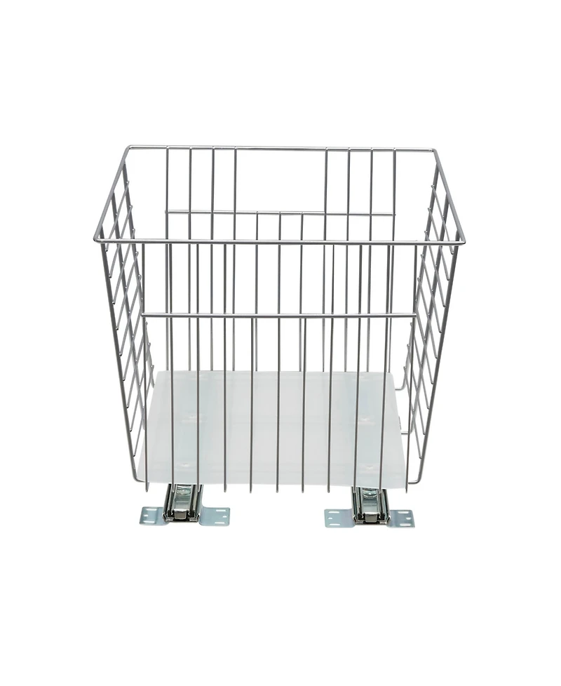 Household Essentials Glidez Steel Pull-Out/Slide-Out Storage Organizer with Plastic Liner for Under Cabinet or Wire Shelf Produce Bin Design