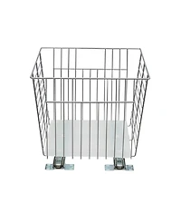 Household Essentials Glidez Steel Pull-Out/Slide-Out Storage Organizer with Plastic Liner for Under Cabinet or Wire Shelf Produce Bin Design