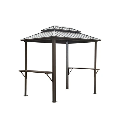 Streamdale Premium Aluminum Bbq Gazebo (Brown)
