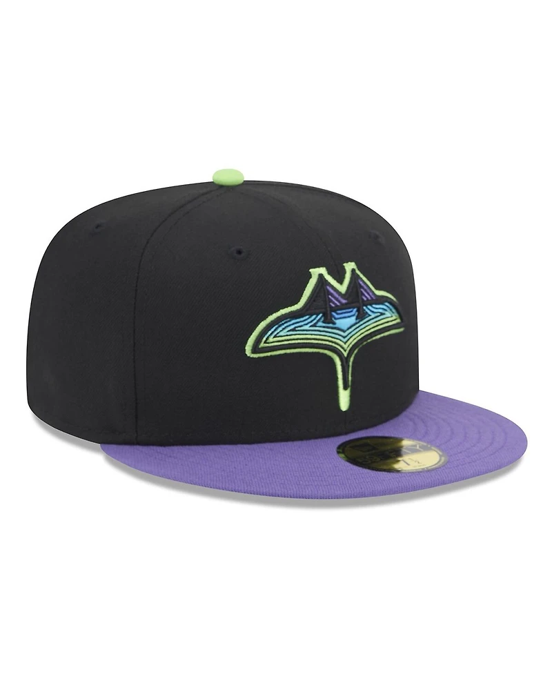 New Era Men's Black Tampa Bay Rays 2024 City Connect 59FIFTY Fitted Hat