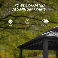 Aluminum Bbq Gazebo with Shelves Serving Tables
