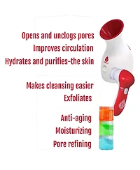 Pursonic Spa Facial Care Bundle: Facial Steamer, Cleansing Brush, & Gel Face Masks