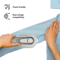 Travel-Ready Garment Grooming Kit: Compact Lint Remover, Fabric Shaver & Mini Iron