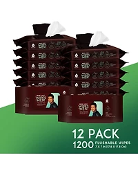 Mario Lopez 12 Pack of Flushable Man Wipes (1200 Mint Scented Wipes)