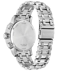 Citizen Eco-Drive Men's Chronograph Weekender Stainless Steel Bracelet Watch 44mm