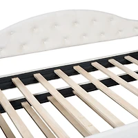 Simplie Fun Gray Velvet Daybed with Trundle & Usb Charging