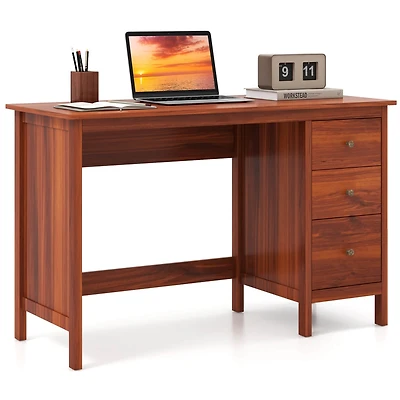 Computer Desk Study Writing Desk Home Office Workstation with 3 Drawers