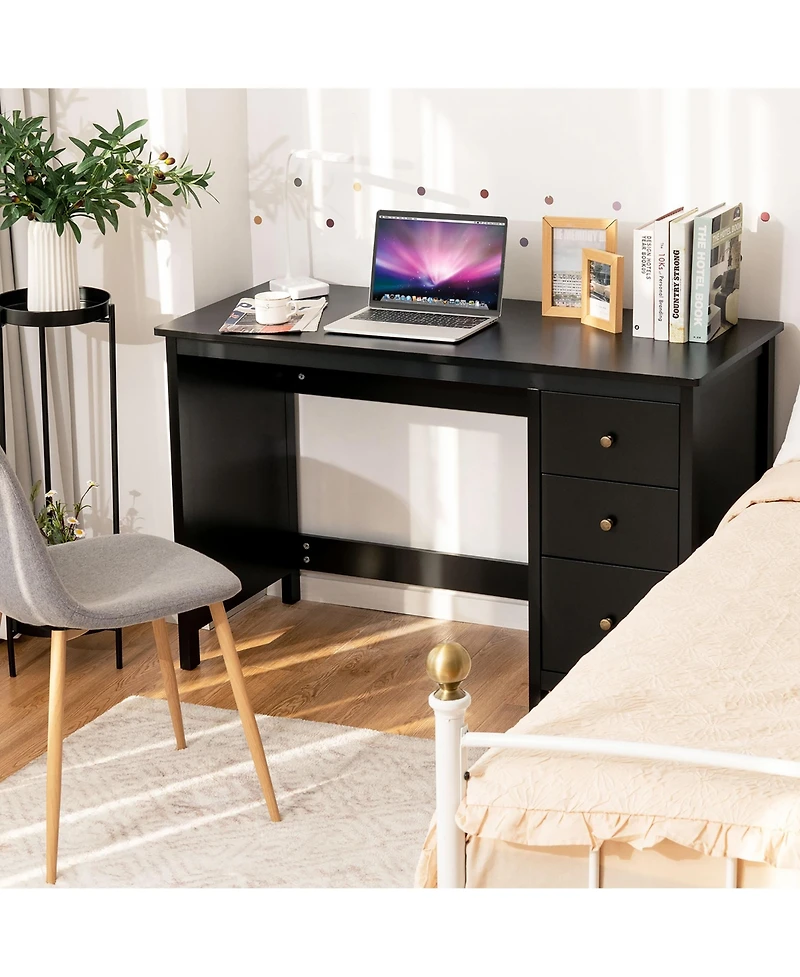 Computer Desk Study Writing Home Office Workstation with 3 Drawers
