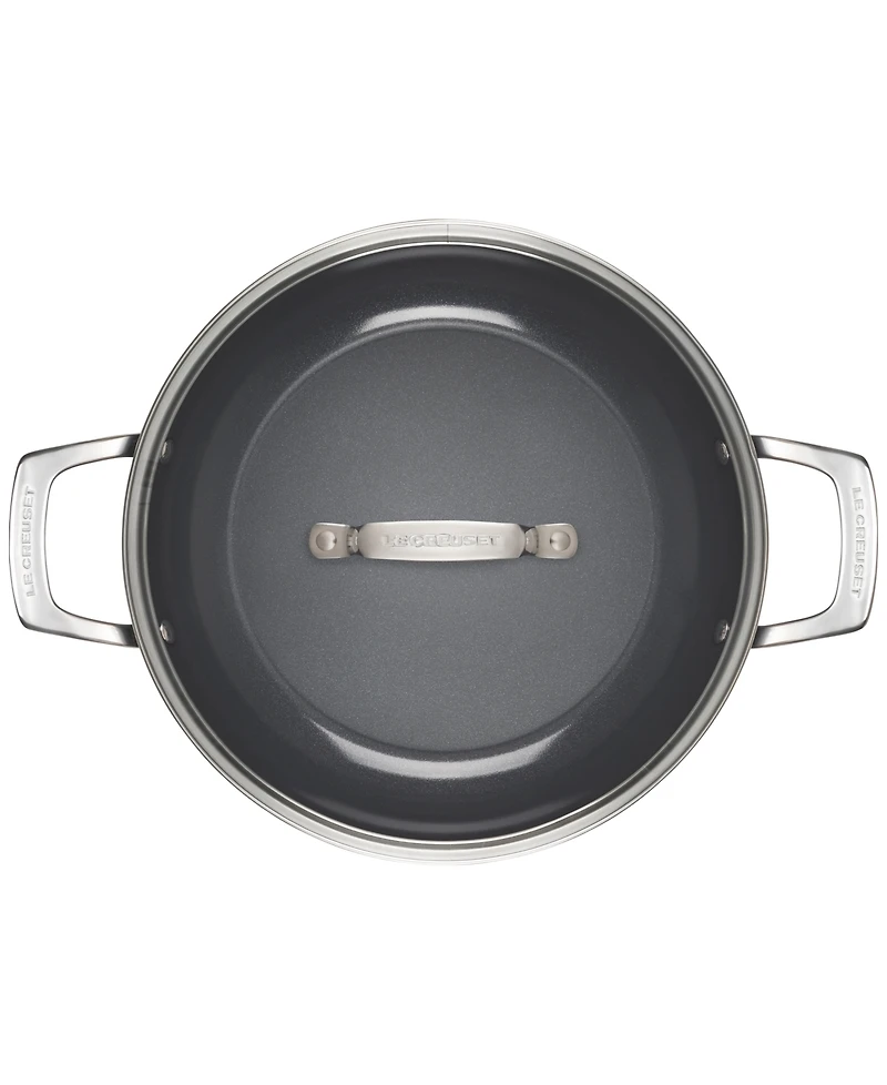 Le Creuset Essential Nonstick Ceramic 3.5-Qt. Shallow Braiser with Glass Lid