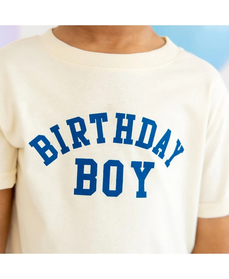 Sweet Wink Toddler Boys Birthday Varsity Short Sleeve T-Shirt