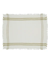 Saro Lifestyle Trendy Fringed Stripe Placemat Set of 4,13"x19"
