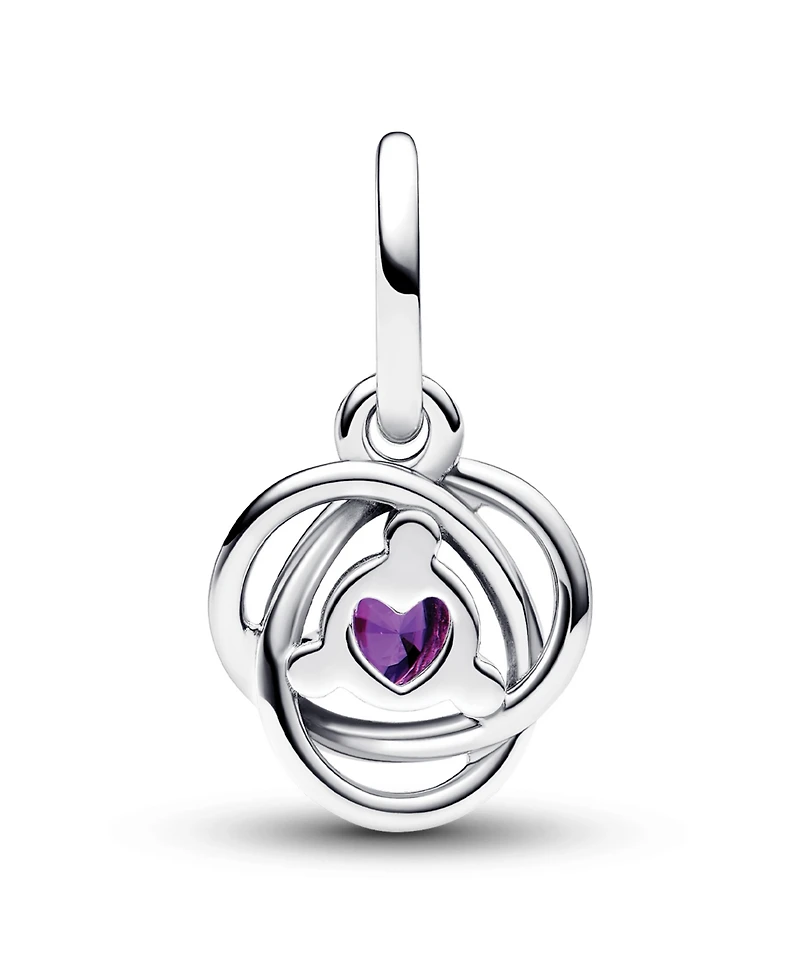 Pandora Sterling Silver Birthday Circle Stone Dangle Charm