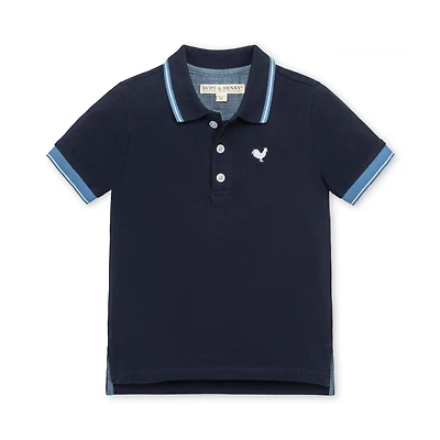 Hope & Henry Boys Short Sleeve Knit Pique Polo Shirt