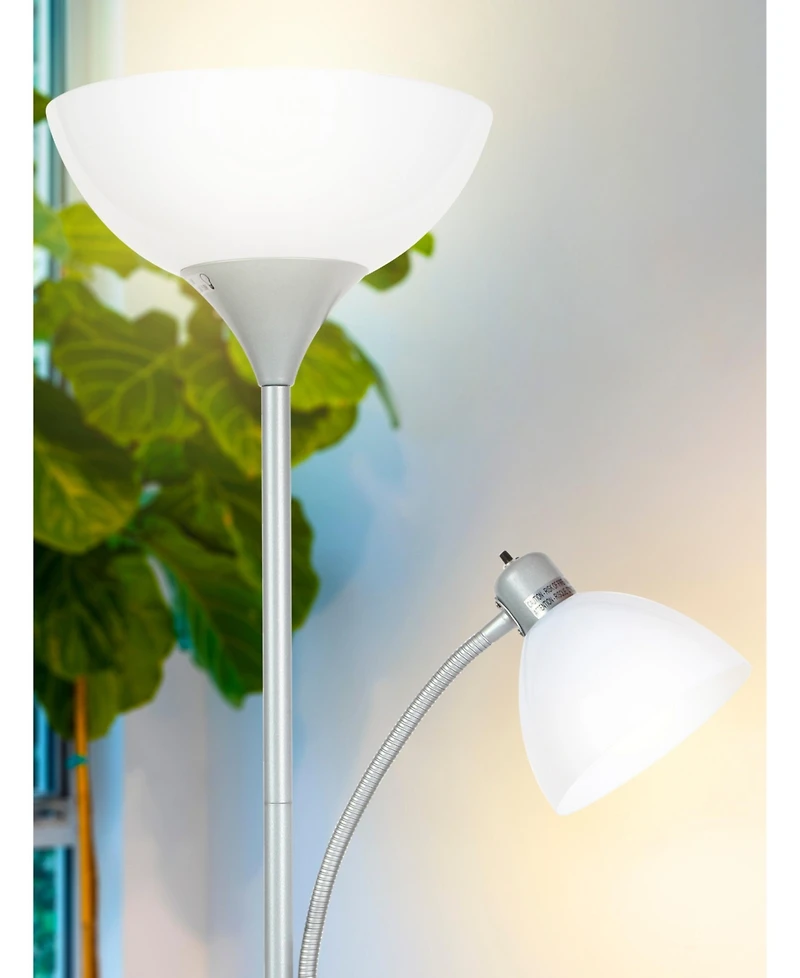 Sky Dome Plus 72" Led Torchiere Floor Lamp with 1 Reading Arm