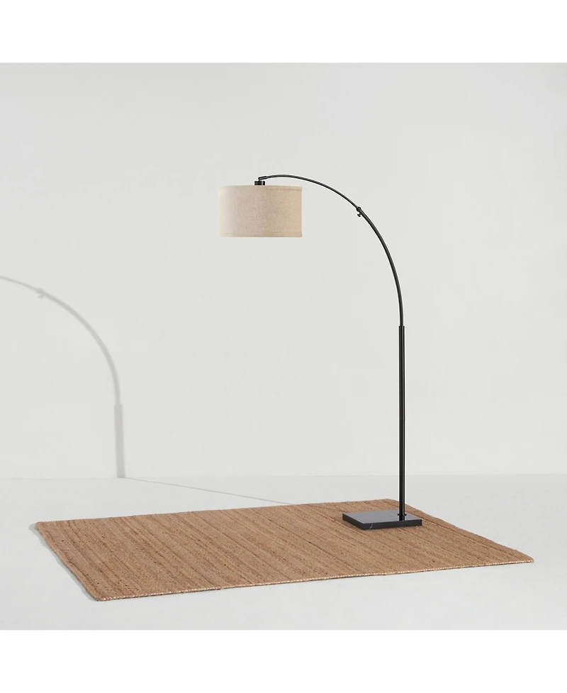 Logan Contemporary Arc Led Floor Lamp with Marble Base (76")