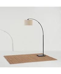 Logan Contemporary Arc Led Floor Lamp with Marble Base (76")