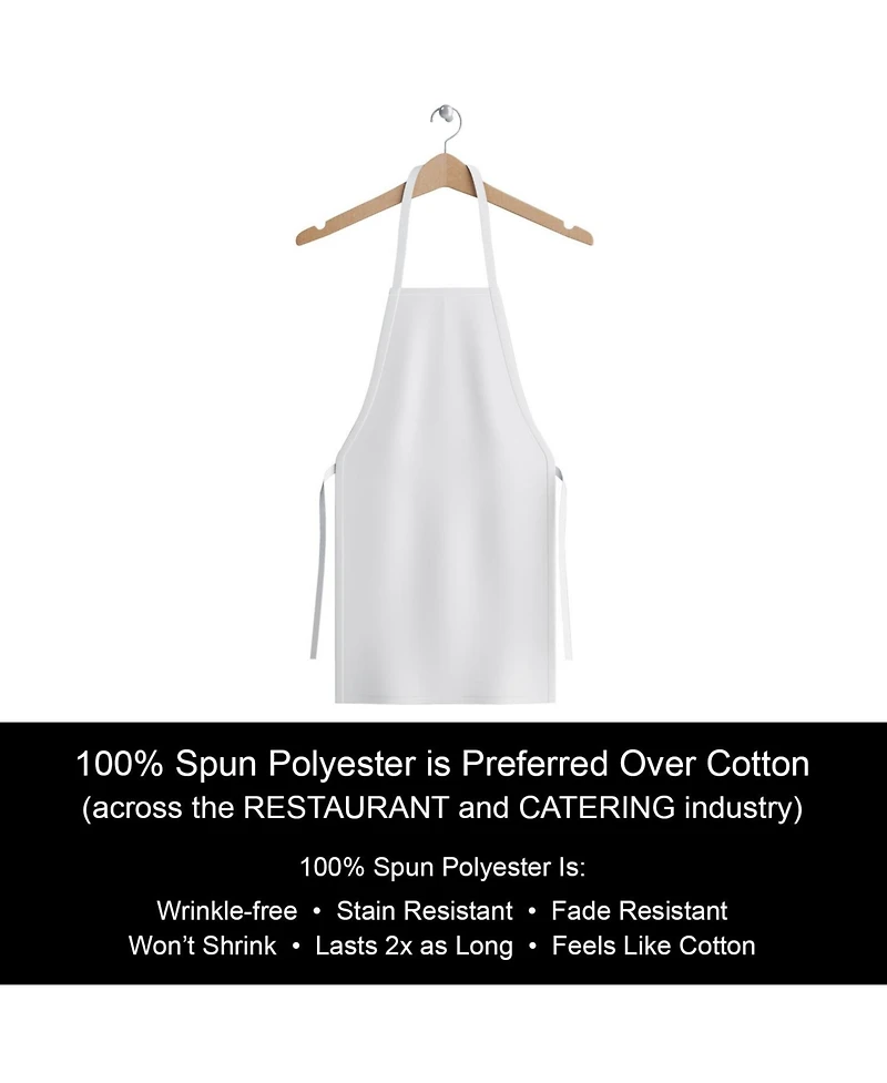 Arkwright Home Arkwright Mariposa Bib Aprons (12 Pack), 33x30, Spun Polyester, Color Options, Adjustable Ties