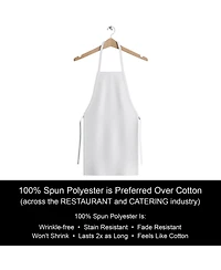 Arkwright Home Arkwright Mariposa Bib Aprons (12 Pack), 33x30, Spun Polyester, Color Options, Adjustable Ties