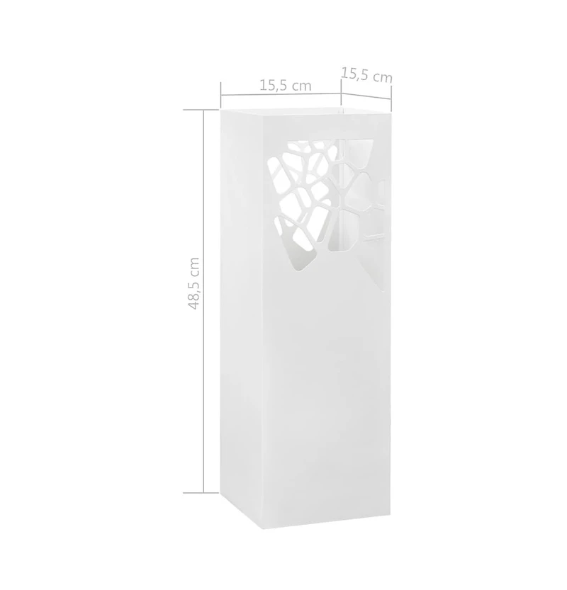vidaXL Umbrella Stand Stones Steel White