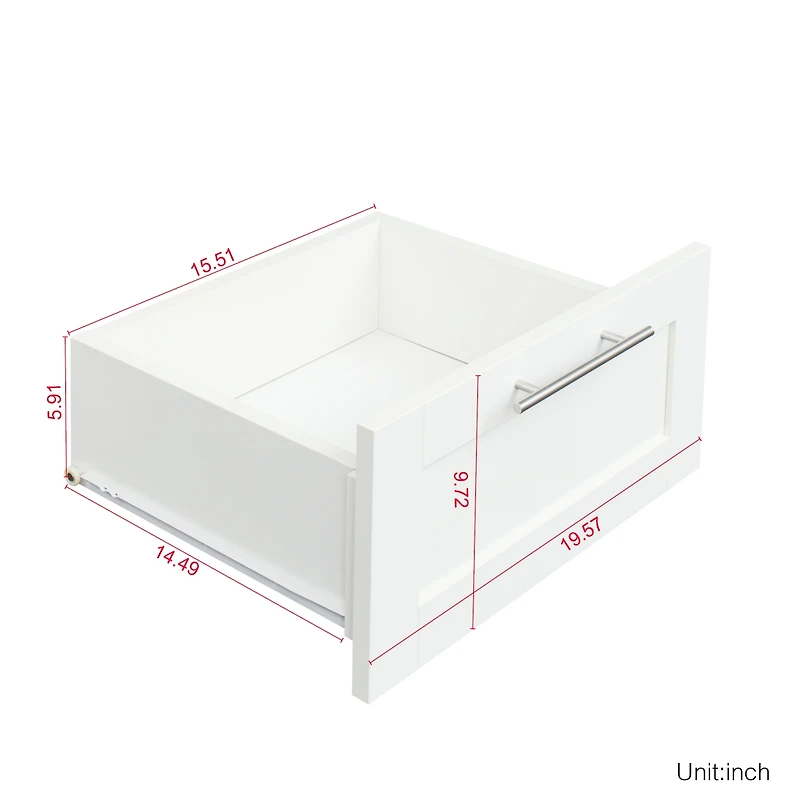 Streamdale Furniture High Wardrobe And Kitchen Cabinet With 2 Doors, 2 Drawers And 5 Storage Spaces, White