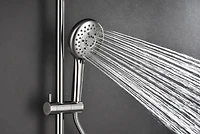 Shower System, With 10" Rain Showerhead, 4-Function Hand Shower, Adjustable Slide Bar And Soap Dish