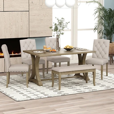 Streamdale Farmhouse 6-Piece Dining Set