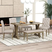 Streamdale Farmhouse 6-Piece Dining Set
