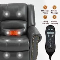 Streamdale Furniture Dual Motor Power Lift Recliner Chair with Heat Massage