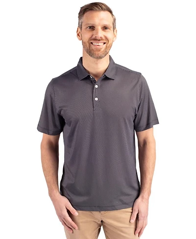 Cutter & Buck Men's Pike Eco Symmetry Print Stretch Recycled Polo Shirt