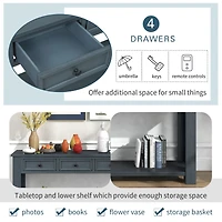 Simplie Fun Console Table/Sofa Table With Storage Drawers And Bottom Shelf For Entryway Hallway