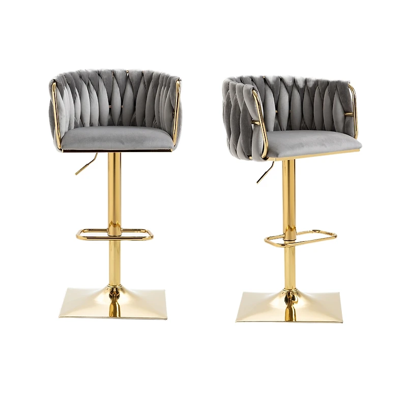 Streamdale Vintage Bar Stools With Back And Footrest Counter Height Dining Chairs