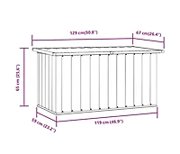 vidaXL Patio Storage Box Anthracite 50.8"x26.4"x25.6"