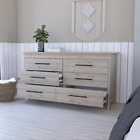 Streamdale Southington 6-Drawer Rectangle Dresser Light Gray