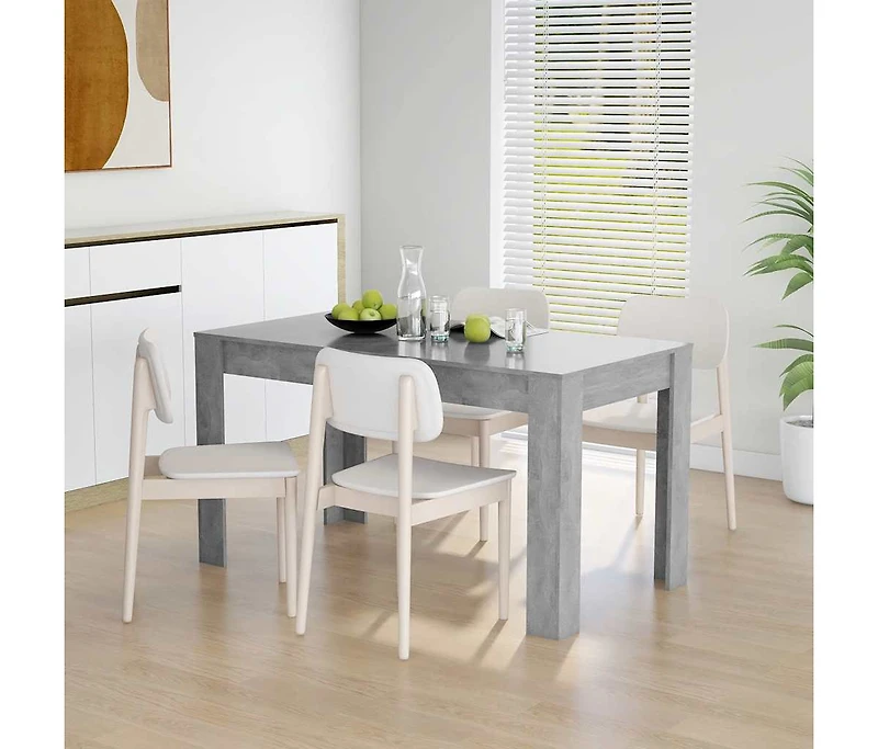 vidaXL Dining Table Concrete Gray 55.1"x29.3"x29.9" Engineered Wood