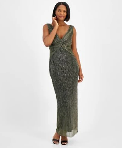 Connected Womens Twist Front Sleeveless Gown