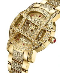 Jbw Women's Olympia Platinum Series Diamond (2 1/2 ct. t.w.) 18K Gold-Plated Stainless Steel Watch, 38Mm
